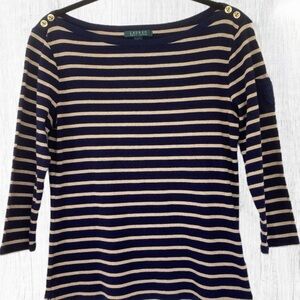 Ralph Lauren Striped Navy and Beige Tunic